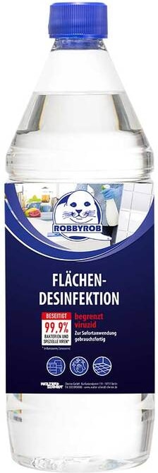 Robbyrob Flächendesinfektion 1L – Begrenzt Viruzid