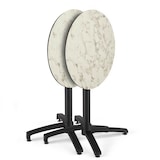 thumbnail of Table bistrot de jardin ronde inclinable 70 cm 4 places marbre