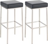 thumbnail of Décoshop26 - Set aus 2 Barhockern mit Fußstütze schlichtes Design 85 cm hoch aus schwarzem PVC und Edelstahl 10_0004371