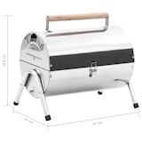 thumbnail of vidaXL Tragbarer Tisch-Holzkohlegrill Edelstahl Doppelrost