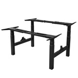 thumbnail of Elektrisch verstelbaar duo bureau - 180x80 cm - Two dual motor - Zwart / Donker eiken