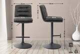 thumbnail of DELUKE® Barhocker TURIN - Dunkelgrau, Stoff, Schwarz | Barhocker mit Lehne Barstuhl Tresenhocker Tresenstuhl Kneipenhocker Kneipenstuhl