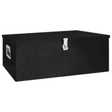 thumbnail of DELUKE® Aluminiumbox mit Deckel - Abschließbar Alubox Deichselbox Alu Anhängerbox Werkzeugkiste Metall Transportbox Metallkiste, 100x55x37cm Schwarz