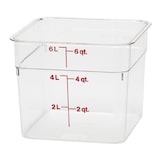 thumbnail of CAMBRO - 6SFSCW-135 - Recipiente quadrado 5,7 L - 21,5 x 21,5 x 18,5 cm - Transparente (Tampa não incluída) - Contém 1 unidade.