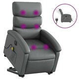 thumbnail of vidaXL Massagesessel mit Aufstehhilfe Elektrisch Grau Kunstleder