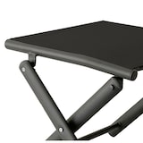 thumbnail of Garten Klapphocker / Fußhocker Metall - Textilen Anthrazit / Schwarz