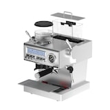 thumbnail of Espressomaschine mit Mahlwerk und Manometer, halbautomatisch, 20 Bar, Edelstahlgehäuse, 51 mm Filter, Milchschaumdüse, Tassenwärmer, Touch-Bedienung