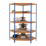 thumbnail of PROREGAL Étagère d'angle Muli - 180 x 90 x 30 cm - Charge maximale : 200 kg - Bleu et orange