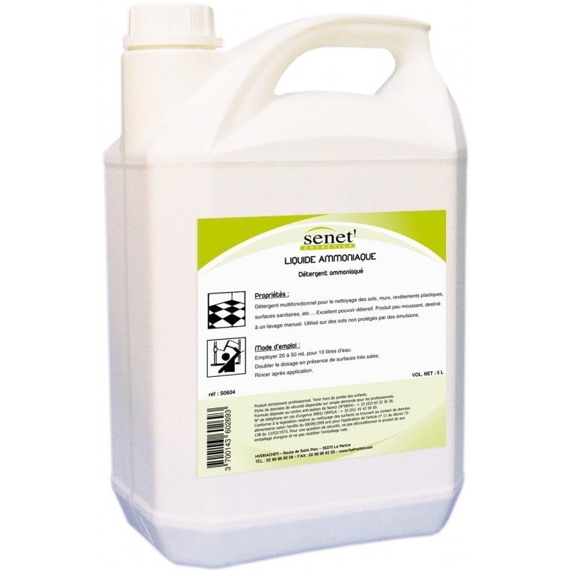 Liquide ammoniaque blanc - 5L - SENET