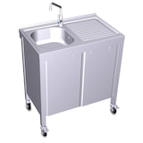 thumbnail of Lava-loiça automático portátil de água fria com balde do lado esquerdo