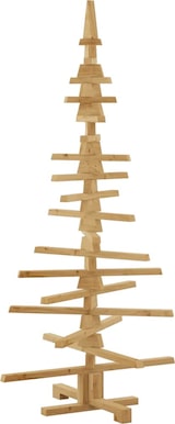 thumbnail of vidaXL Holz Weihnachtsbaum mit Ständer Braun 150 cm Massivholz Kiefer