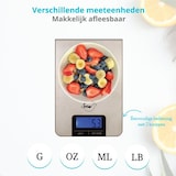 thumbnail of SOEM® Keukenweegschaal digitaal - Precisie Weegschaal keuken 1 - 5kg - Horeca Weegschaal - Tarra Functie - Inclusief Batterijen - RVS/Zwart