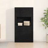 thumbnail of vidaXL Highboard Schwarz Eiche 80x33x150 cm Holzwerkstoff