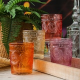 thumbnail of Trinkgläser orange 280ml Wasergläser Saftgläser Vintage Retro Boho 4 Stück