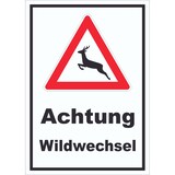 thumbnail of Schild Achtung Wildwechsel A3 (297x420mm)