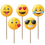 thumbnail of DECOR SERVICE Deko-Picker "Emojis", 12cm, 100 Stk.