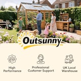 thumbnail of Outsunny Fioriera Verticale a Doghe con 3 Vasi in Legno Marrone