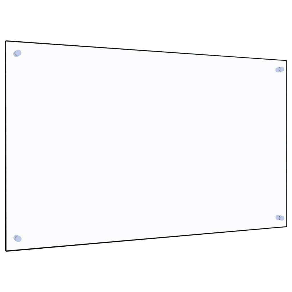 DELUKE® Küchenrückwand Glas - 100x60cm Transparent Wandverklediung Küche Wandschutz Spritzschutz Herdspritzschutz Glasplatte Rückwandküche Küchenwand