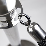thumbnail of Securit® Set van 2 afzetpalen 'Classic' - Chroom - Platte kop - Complete set voet + basis - 100cm