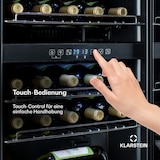 thumbnail of Klarstein Shiraz 29 Duo Weinkühlschrank 2 Zonen 80L/29 Flaschen 5-22°C Touch Schwarz