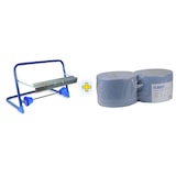 thumbnail of Wandhalter für Putztuchrollen inkl. 2 x 22cm breite 1000 Blatt Rollen