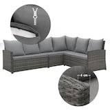 thumbnail of SVITA Monroe tuin loungeset polyrattan zitgroep tuin grijs