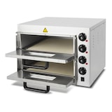thumbnail of VERTES Gastro-pizzaoven met dubbele ovenruimte, vuurvaste steen, 3000 W, timerfunctie en verlichting, tot 350 °C