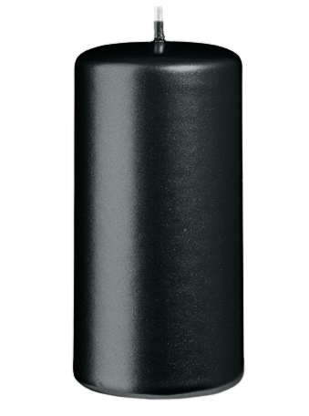 Kopschitz Kerzen Stumpenkerzen Metallic Matt Schwarz 100 x Ø 50 mm, 12 Stück