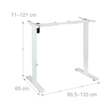 thumbnail of Relaxdays Tischgestell höhenverstellbar elektrisch, 71-121 cm, Motortisch mit Speicherfunktion, Stehschreibtisch, weiß
