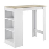 thumbnail of Helloshop26 - Table de bar haute avec rangement table bistro 110 cm blanc et chêne 03_0006188