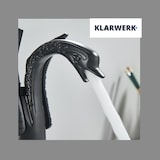 thumbnail of ADRIAN | Rubinetteria da bagno di design in acciaio inox con effetto cigno per lavabo lussuoso nero opaco ristorazione | miscelatore bagno 2 attacchi