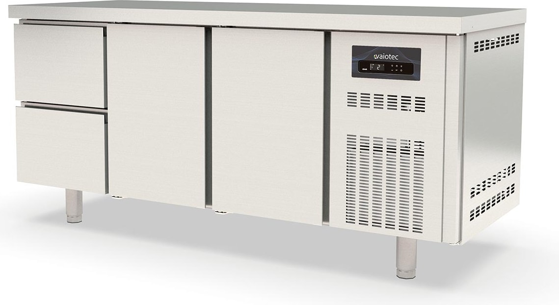 vaiotec TOPLINE Tiefkühltisch / 3-fach GN1/1 mit 2 Schubladen / 2 Türen, 1795 x 700 mm