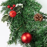 thumbnail of tectake Coroa de natal verde com bolas e pinhas de abeto 2,7m  Vermelho/Verde