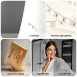 thumbnail of Mirlux Badkamerspiegel met LED Verlichting & Verwarming – Wandspiegel Rond – Anti Condens Douchespiegel - 100CM