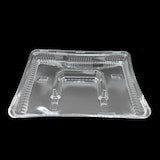 thumbnail of Plateau repas 5 compartiments en plastique blanc avec couvercle transparent par 50