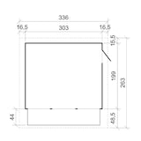 thumbnail of Quiosco de madera M150A – 303 x 199 cm – 6 m²