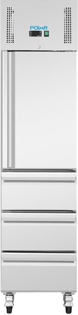 thumbnail of Polar G-Serie Einzeltür & 3 Schubladen Slimline GN Schrankkühlschrank