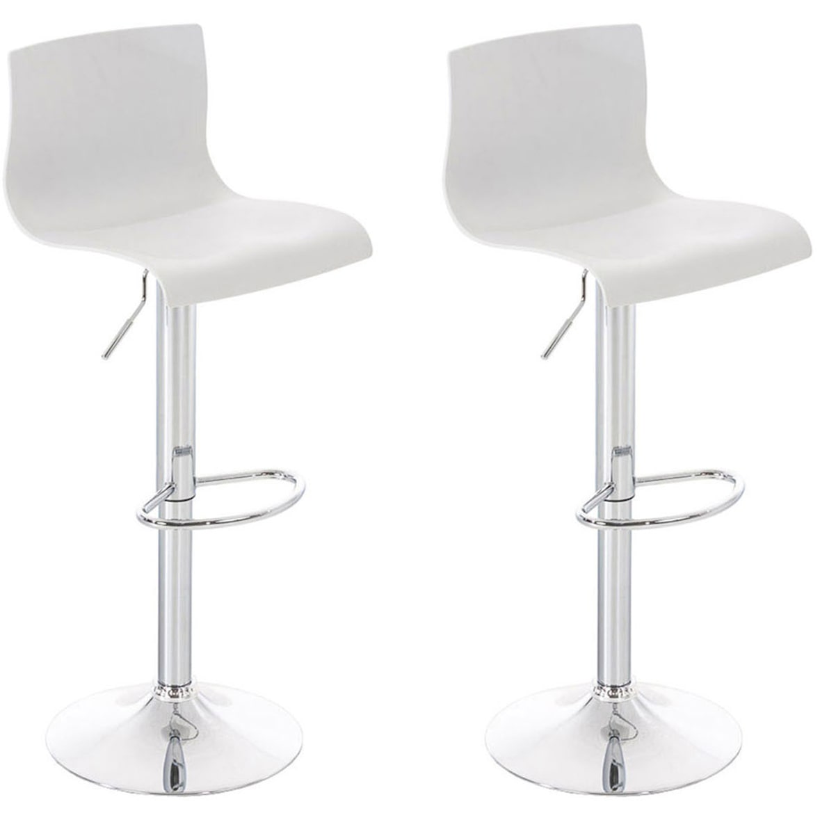 Set van 2 barkrukken Hover kunststof wit