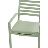 thumbnail of METRO PROFESSIONAL Stapelstoel met armleuningen, incl. kussen, aluminium/polyester, olijfgroen