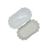 thumbnail of 1000 Pappschalen Pommesschalen oval FF 19 x 11 cm weiß mit Fettbarriere