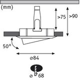 thumbnail of Paulmann Spot encastré LED Nova schwenkbar Kit de base orientable  rond 84mm 50° GU10 3x6,5W 3x460lm 230V  2700K Acier brossé 93429