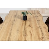 thumbnail of Table d’intérieur avec plateau en bois mélaminé et pieds en métal en “X”, design moderne, robuste, idéale pour salle à manger, salon, bureau – ALEX