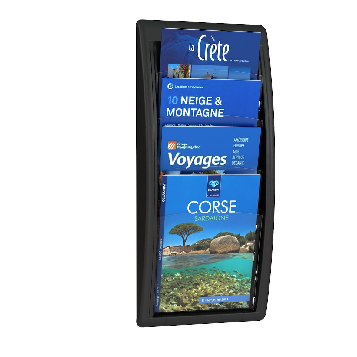 Paperflow, portariviste Quick fit, 4 scomparti verticali, A4, nero