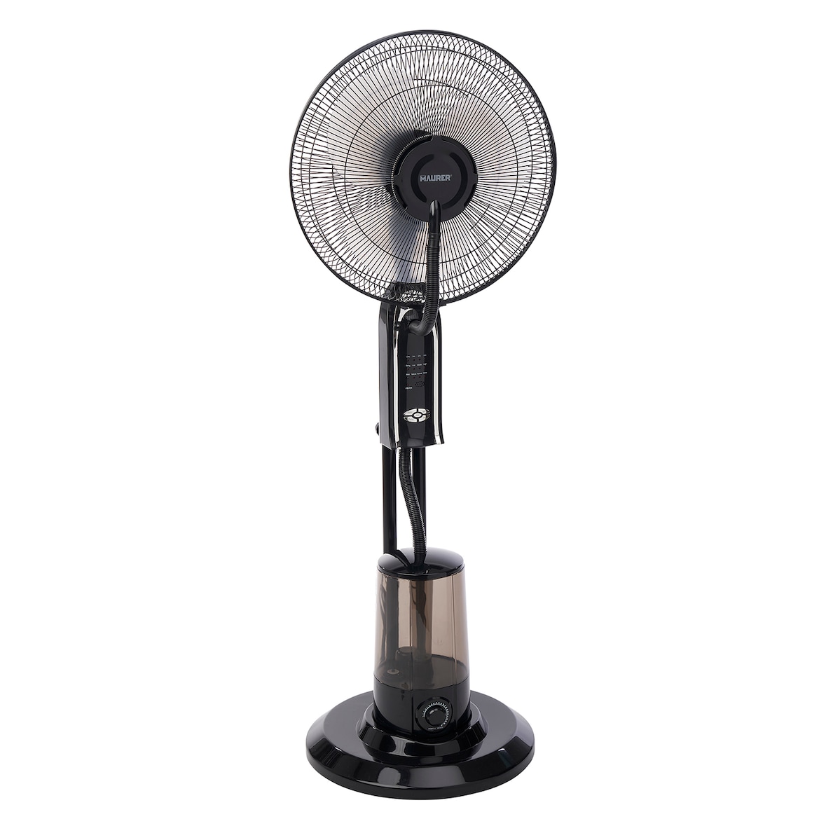 MAURER - Ventilador Nebulizador, 3 Aspas de Gran Tamaño Ø 40 cm. Motor Cobre 75 Watt. Temporizador, Mando a Distancia Ventilador Con Agua