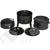 thumbnail of tectake Houtskoolbarbecue rookton 3 in 1 - zwart - 400820