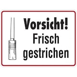 thumbnail of Hinweisschild, Vorsicht! Frisch gestrichen, 150 x 200 mm, Aluminium - 200x150x0.45 mm Aluminium geprägt