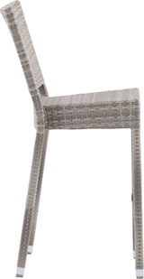 thumbnail of METRO Professional Sgabello da bar Barbados, alluminio/ PE rattan, 46 x 59 x 114 cm, impilabile, con poggiapiedi, grigio pietra