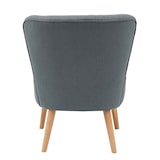 thumbnail of Lot de 2 fauteuils style crapaud en tissu bleu foncé