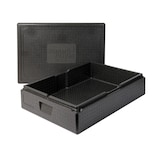 thumbnail of Thermo Future Box, Allround 60 x 40, Isolierbox schwarz mit Deckel, 120 mm tief, 32 Liter, robust, nachhaltig aus EPP