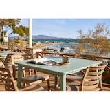 thumbnail of garbar NOA Mesa Quadrada Reciclada Interior, Exterior 90x90 Pé Marrom Terra - Tampo Marrom Terra